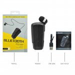 Wholesale Retractable Clip On Bluetooth Headset Earbud (Black)